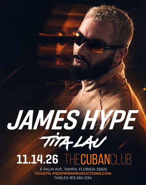 Event flyer for JAMES HYPE w/ Tita Lau LIVE